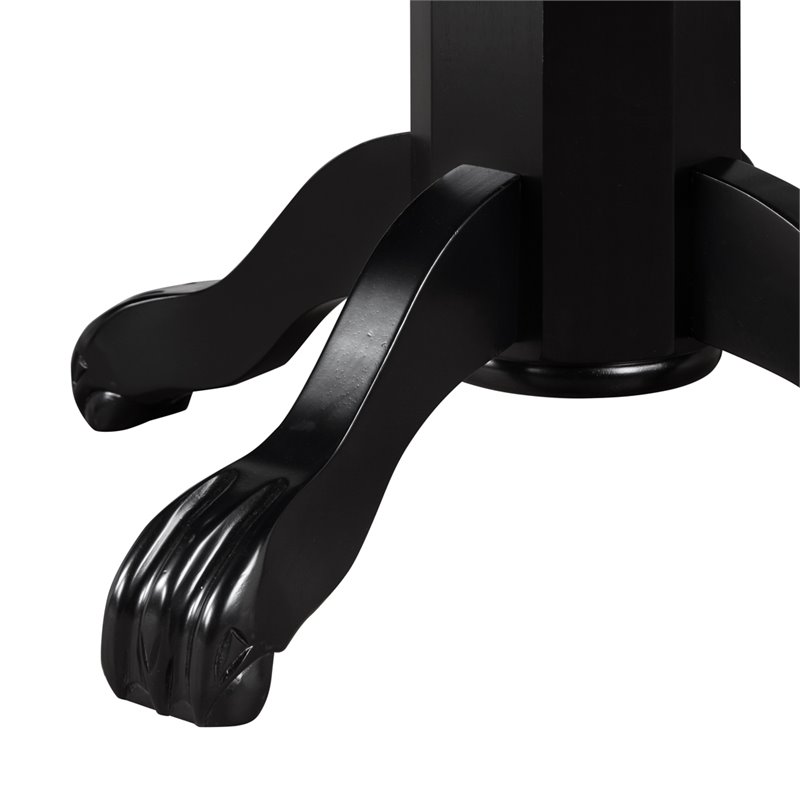 Home Square 2-Piece Set with Pub Table & Swivel Bar Stool in Black