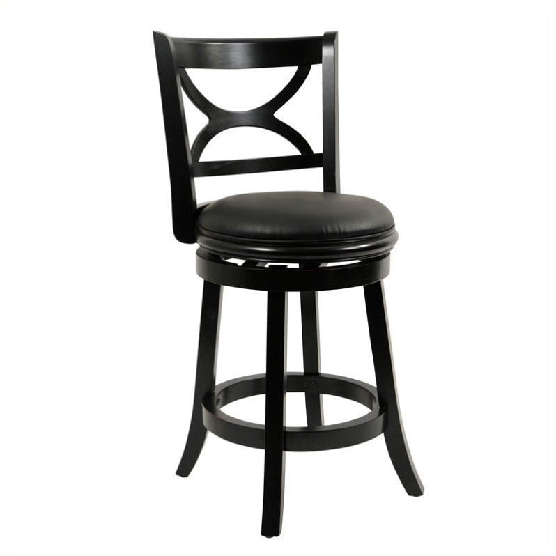 Home Square 3-Piece Set with Pub Table & 2 Counter Stools in Black