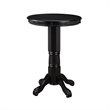 Home Square 3-Piece Set with Pub Table & 2 Counter Stools in Black