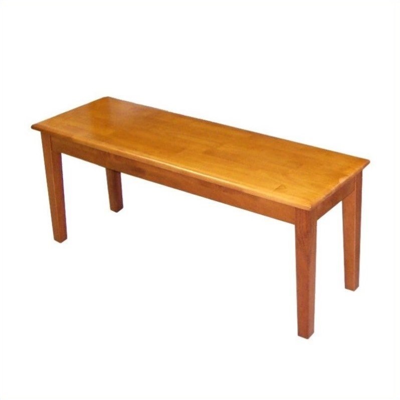 Home Square 4-Piece Set with 2 Dining Benches & 2 Dining Chairs in Oak