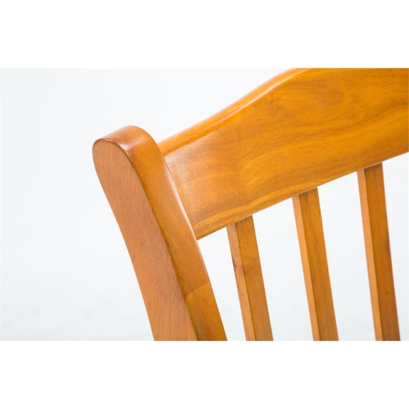 Home Square 4-Piece Set with 2 Dining Benches & 2 Dining Chairs in Oak