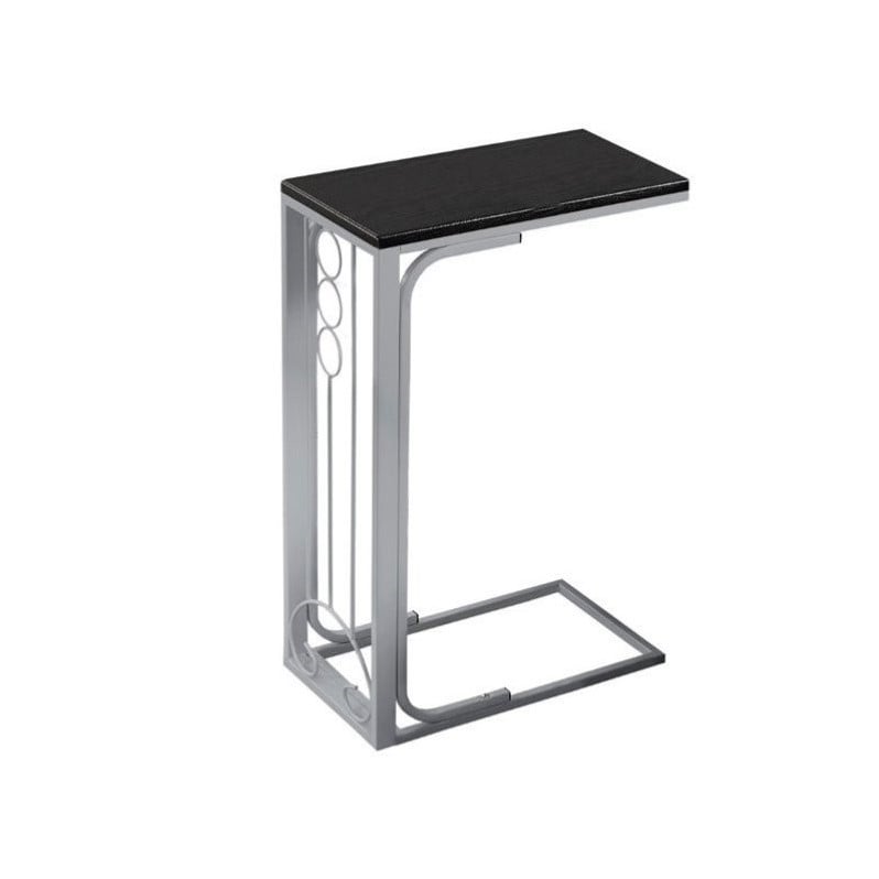 Home Square Accent Table in Black and Silver Finish - Set of 2