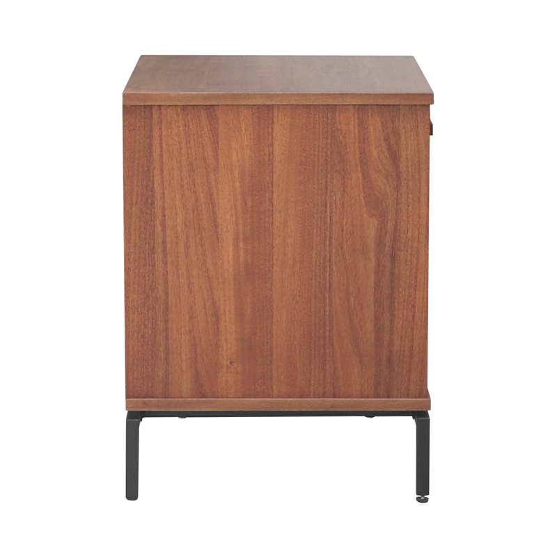 Home Square 1-drawer Wood End Table in Monterey Brown - Set of 2