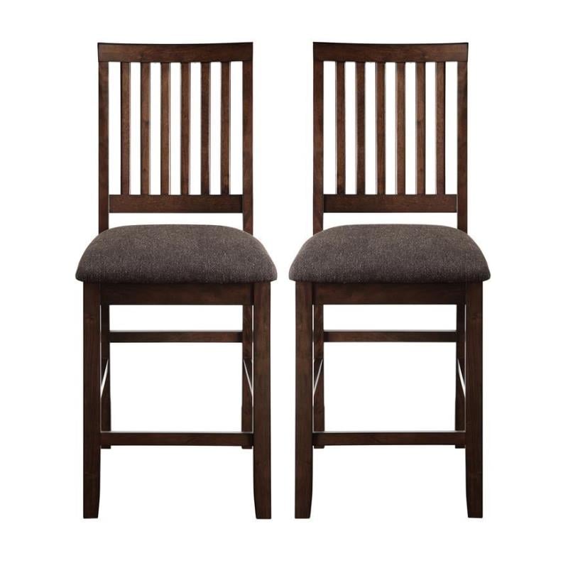 Home Square Wood Counter Stool in Espresso - Set of 2