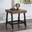 Home Square End Table in Caramel and Ebony - Set of 2