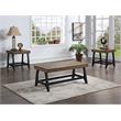 Home Square End Table in Caramel and Ebony - Set of 2