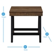 Home Square End Table in Caramel and Ebony - Set of 2