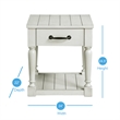 Home Square End Table in White Alabaster Finish - Set of 2