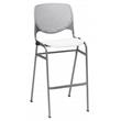 Home Square Stack Barstool in Light Grey Back/White Seat - Set of 2