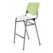 Home Square Stack Barstool in Lime Green Back/White Seat - Set of 2
