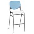 Home Square Stack Barstool in Sky Blue Back/White Seat - Set of 2