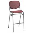 Home Square Plastic Stack Barstool in Burgundy Finish - Set of 2