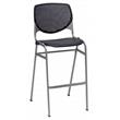 Home Square Stack Steel Frame Barstool in Black Finish - Set of 2