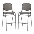 Home Square Stack Steel Frame Barstool in Brownstone Finish - Set of 2