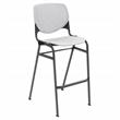Home Square Plastic Stack Barstool in Light Gray - Set of 2