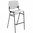 Home Square Plastic Stack Barstool in Light Gray - Set of 2