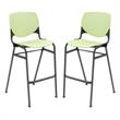 Home Square Stack Barstool in Lime Green Finish - Set of 2