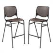 Home Square Stack Barstool in Brownstone Finish - Set of 2