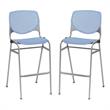 Home Square Stack Barstool in Peri Blue Finish - Set of 2