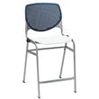 Home Square Plastic Counter Stool in Navy Back - Set of 2