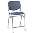 Home Square Plastic Counter Stool in Navy - Set of 2