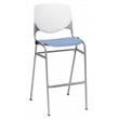 Home Square Stack Barstool in White Back/Peri Blue Seat - Set of 3