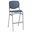 Home Square Stack Steel Frame Barstool in Navy - Set of 3