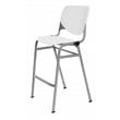 Home Square Stack Steel Frame Barstool in White - Set of 3