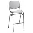 Home Square Plastic Stack Barstool in Light Gray Finish - Set of 3