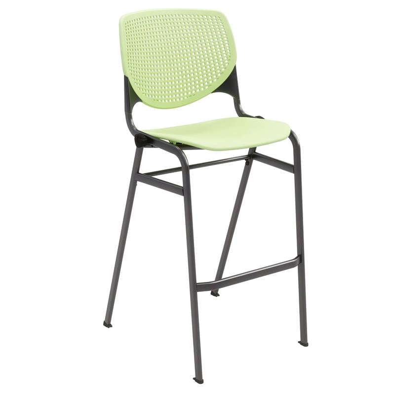 Home Square Stack Barstool in Lime Green Finish - Set of 3