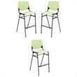 Home Square Stack Barstool in Lime Green Finish - Set of 3