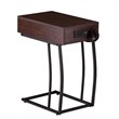 Home Square Side Table with Power and USB in Walnut - Set of 2