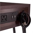 Home Square Side Table with Power and USB in Walnut - Set of 2