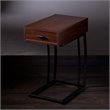 Home Square Side Table with Power and USB in Walnut - Set of 2