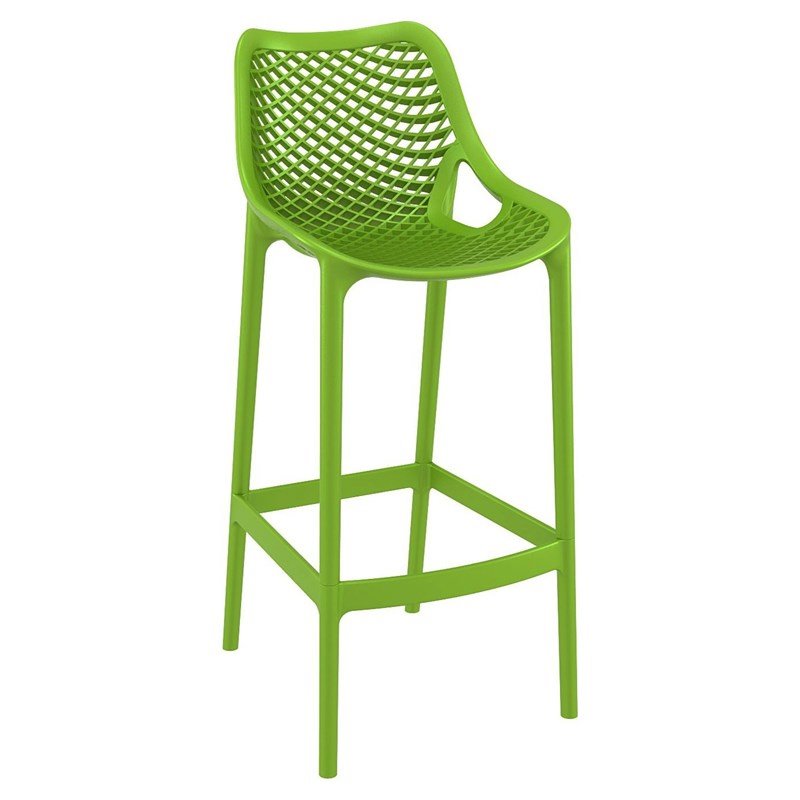 Home Square Patio Bar Stool in Tropical Green - Set of 2