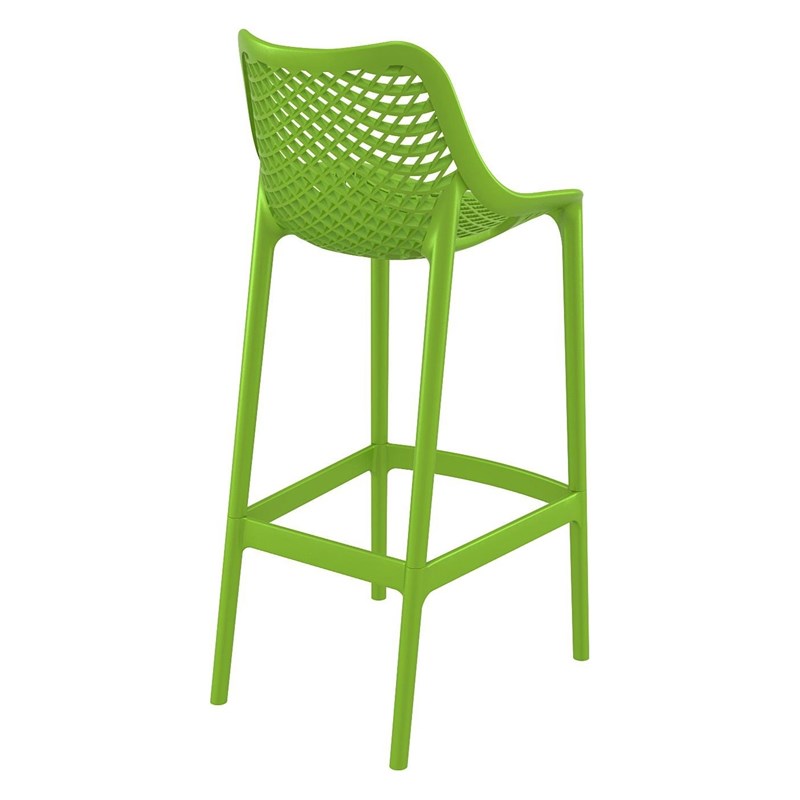 Home Square Patio Bar Stool in Tropical Green - Set of 2