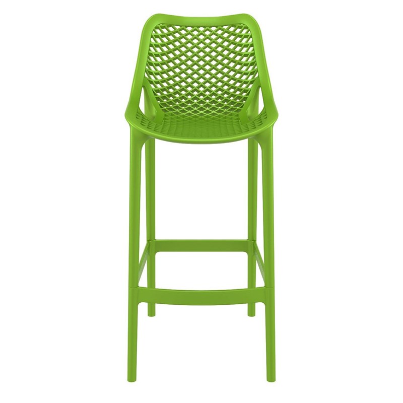 Home Square Patio Bar Stool in Tropical Green - Set of 2