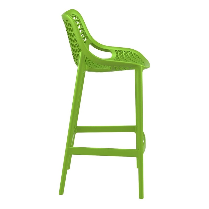 Home Square Patio Bar Stool in Tropical Green - Set of 2