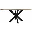 Home Square Dining Table Set with Solid Wood Round Table and 6 Chairs in Teal