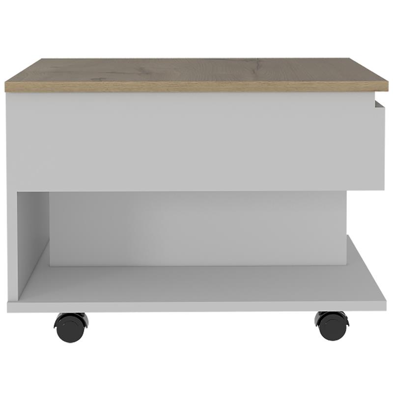 Home Square Furniture Luanda Lift Top Coffee Table in White - Set of 2