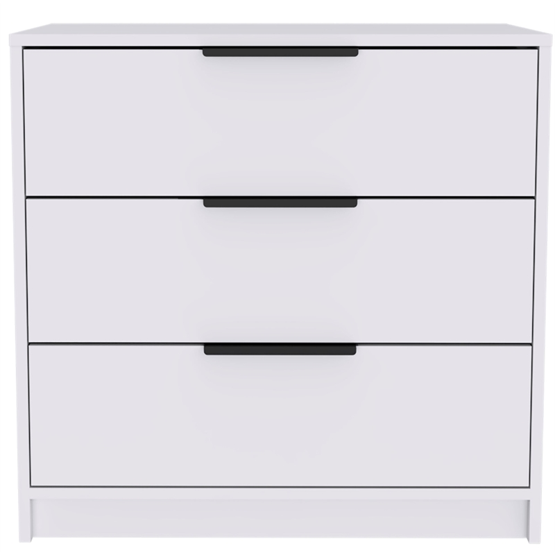Home Square 2-Piece Set with 3 Drawers Dresser and Night Stand in White