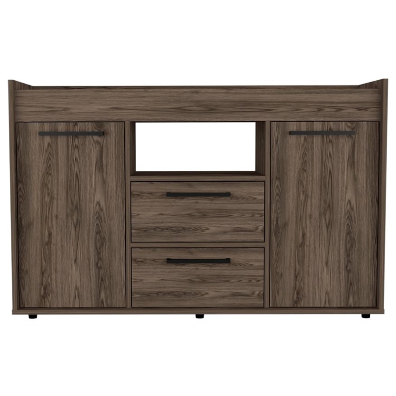 Home Square 2-Piece Set with Lyon Coffee Table & Sideboard in Dark Walnut