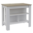 Home Square 2-Piece Set with Storage Pantry Cabinet and Kitchen Island
