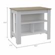Home Square 2-Piece Set with Storage Pantry Cabinet and Kitchen Island