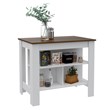 Home Square 2-Piece Set with Storage Pantry Cabinet and Cala Kitchen Island