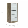 Home Square 2-Piece Set with 5 Drawer Dresser & 2 Drawer Night Stand