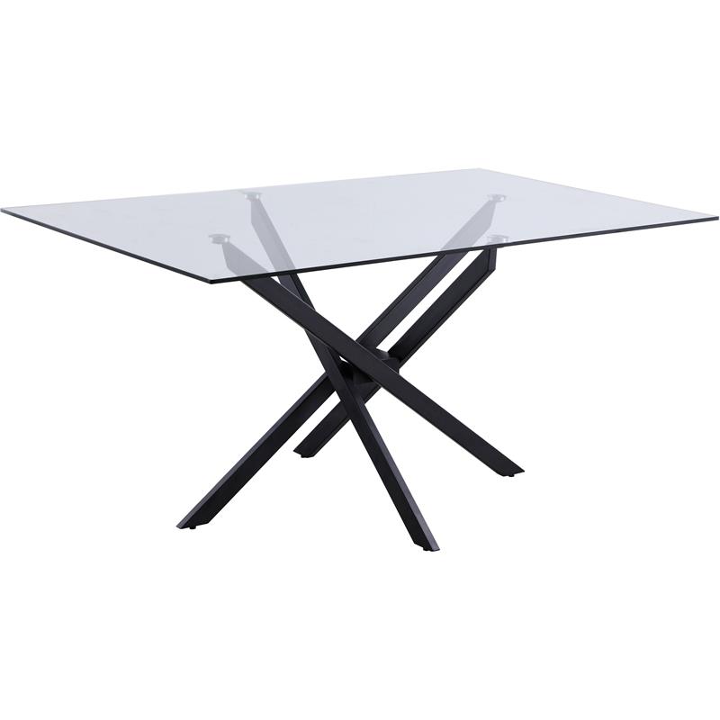 Home Square 5-Piece Set with Dining Table and 4 Xavier Dining Chairs in Black