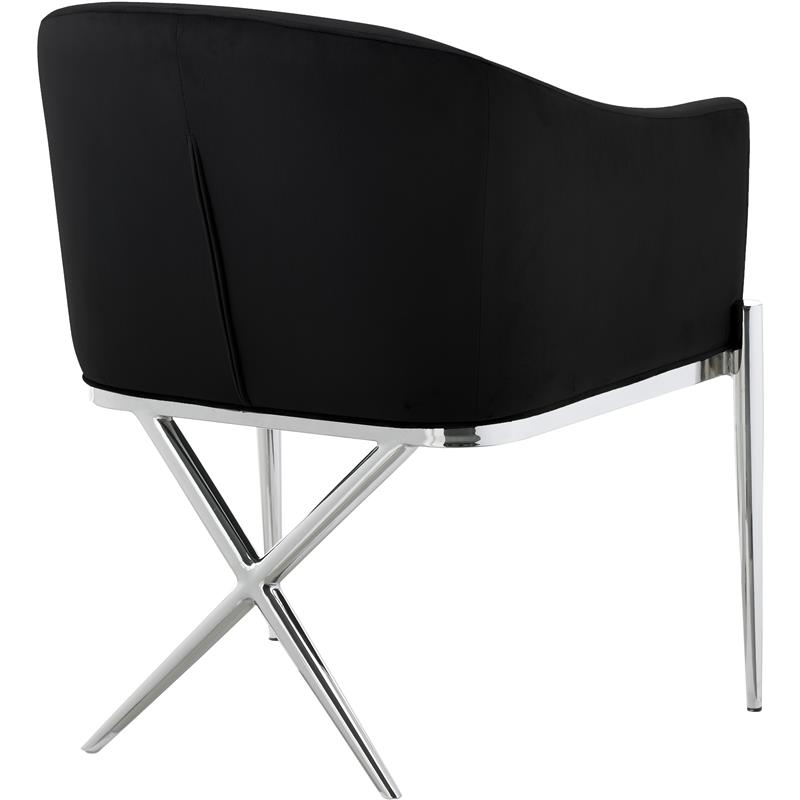 Home Square 5-Piece Set with Dining Table and 4 Xavier Dining Chairs in Black