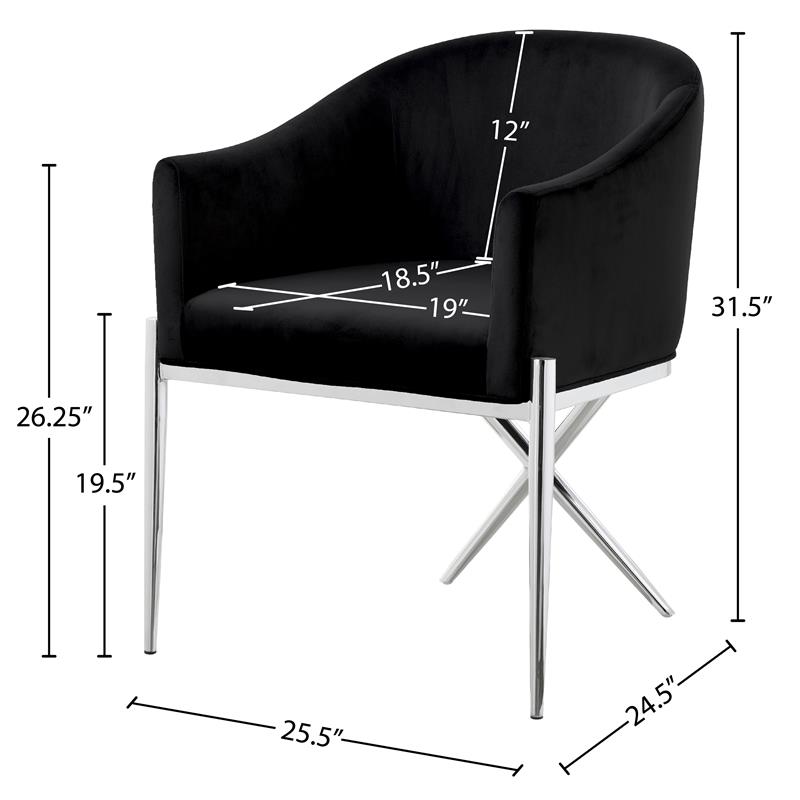 Home Square 5-Piece Set with Dining Table and 4 Xavier Dining Chairs in Black