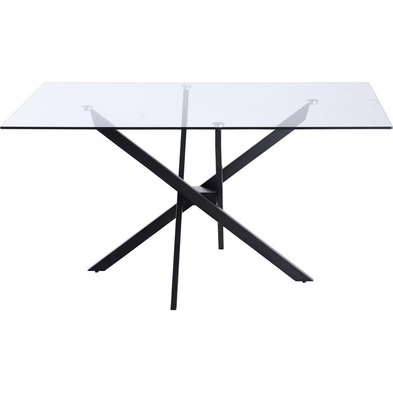 Home Square 5-Piece Set with Dining Table and 4 Velvet Dining Chairs in Black